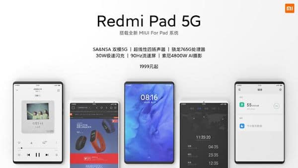Rumores apontam para a chegada do Redmi Pad 5G no dia 27 de Abril 2